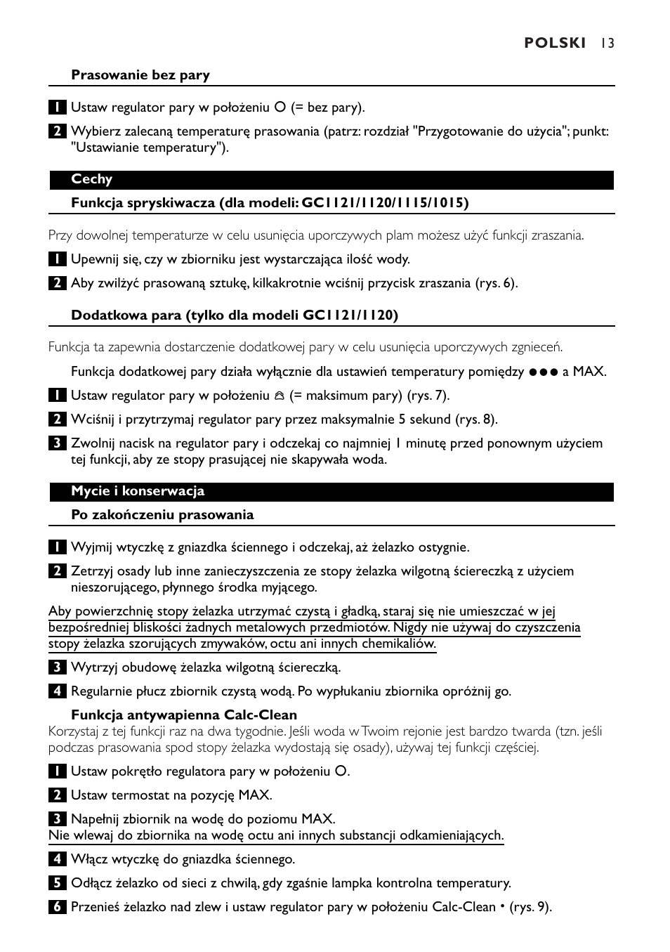 Philips GC1010 User Manual | Page 13 / 92