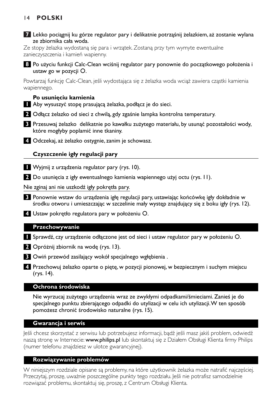 Philips GC1010 User Manual | Page 14 / 92