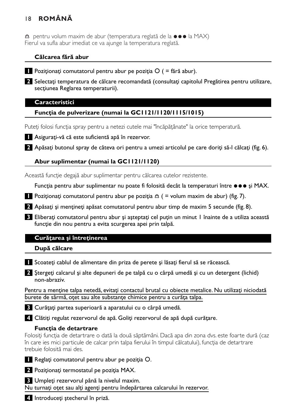 Philips GC1010 User Manual | Page 18 / 92