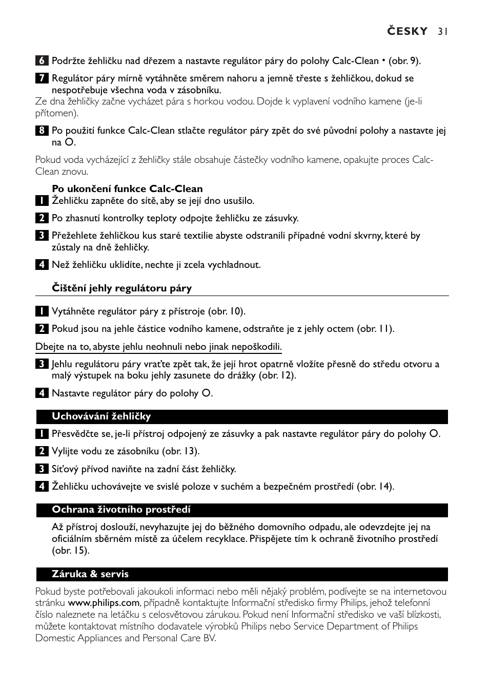 Philips GC1010 User Manual | Page 31 / 92