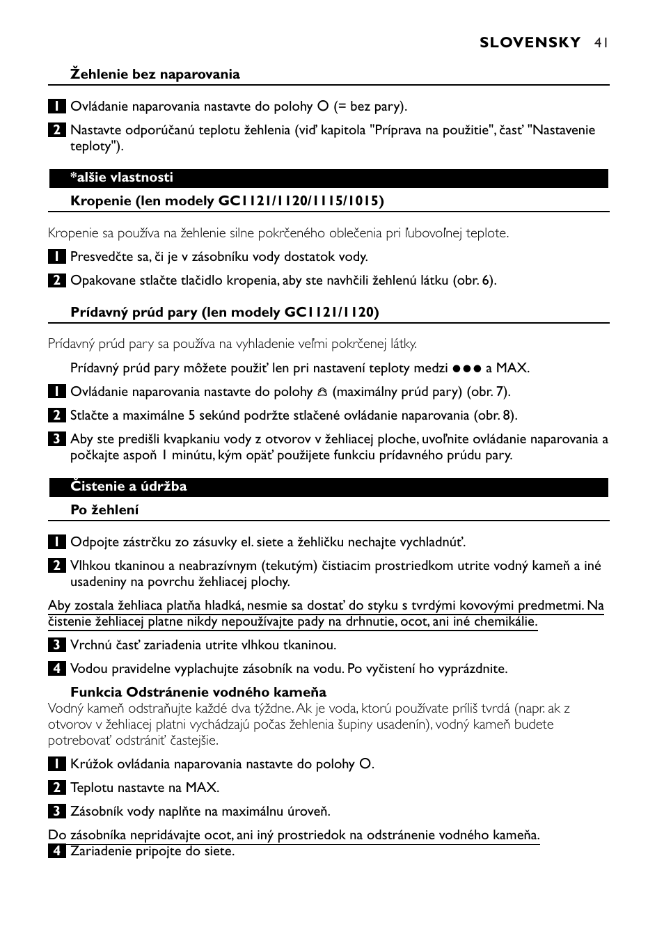 Philips GC1010 User Manual | Page 41 / 92