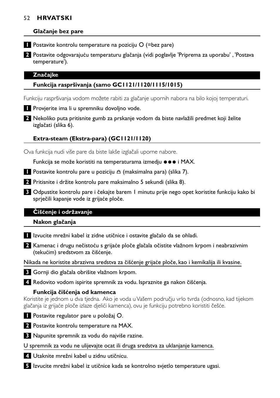 Philips GC1010 User Manual | Page 52 / 92