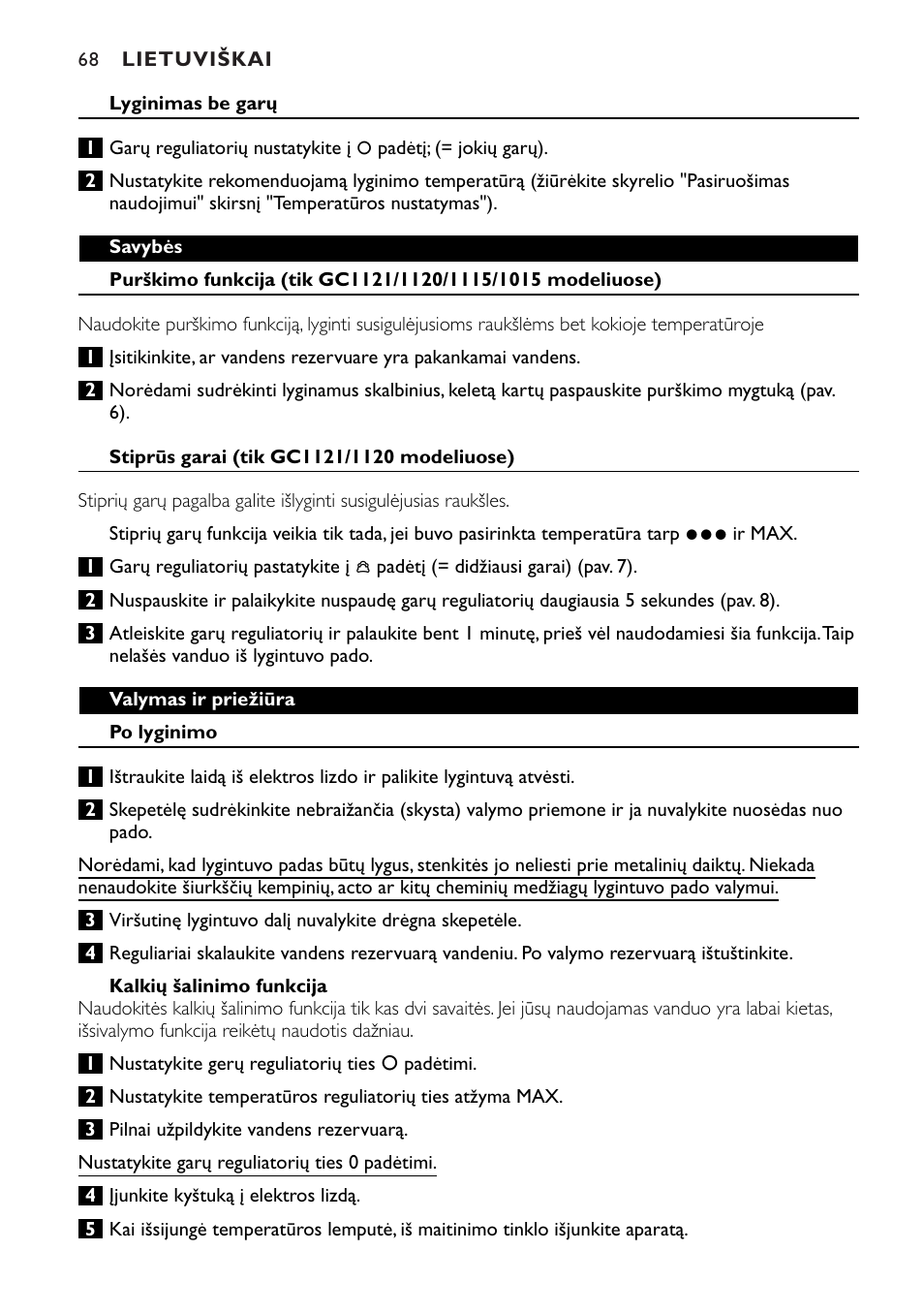 Philips GC1010 User Manual | Page 68 / 92