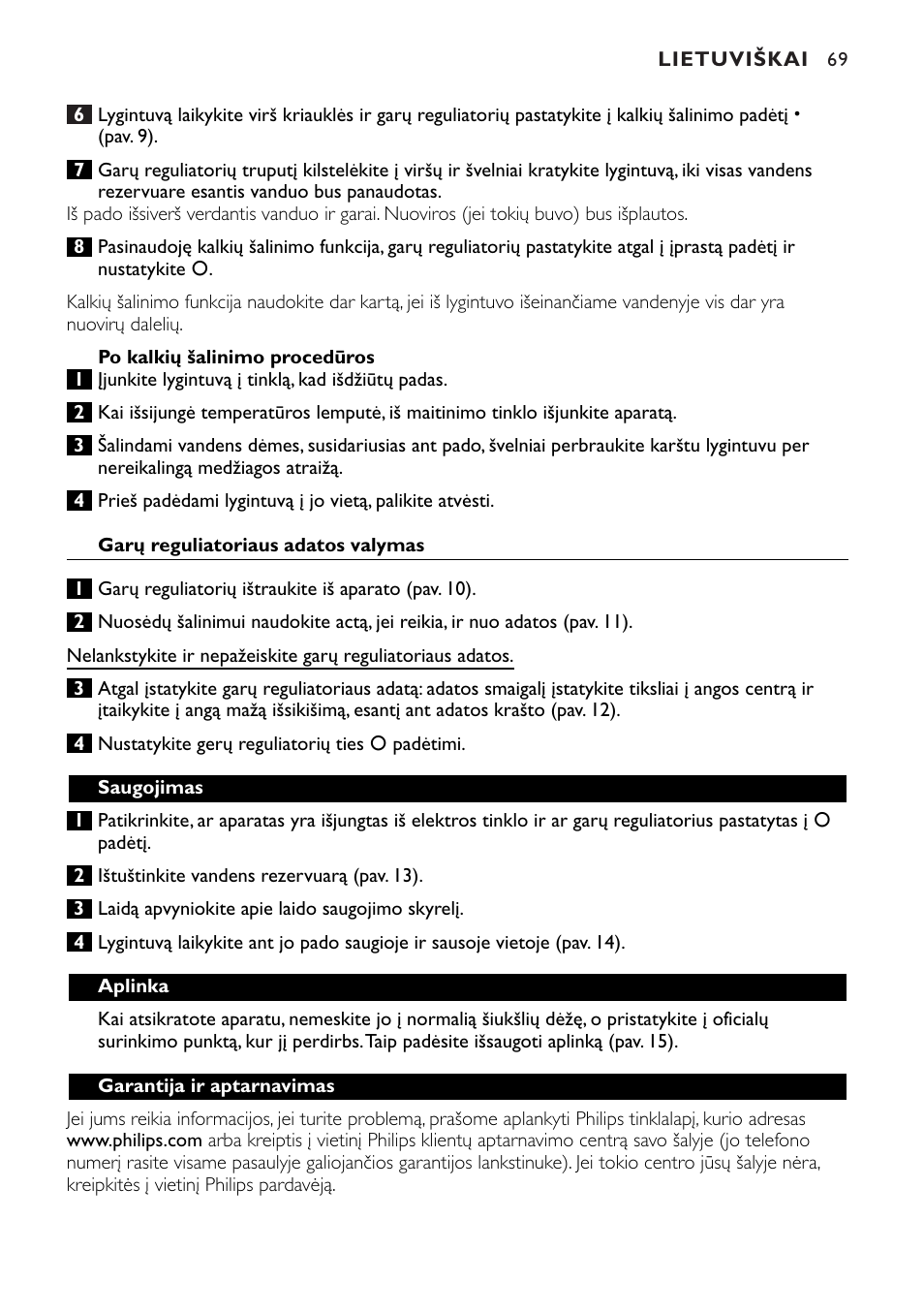 Philips GC1010 User Manual | Page 69 / 92