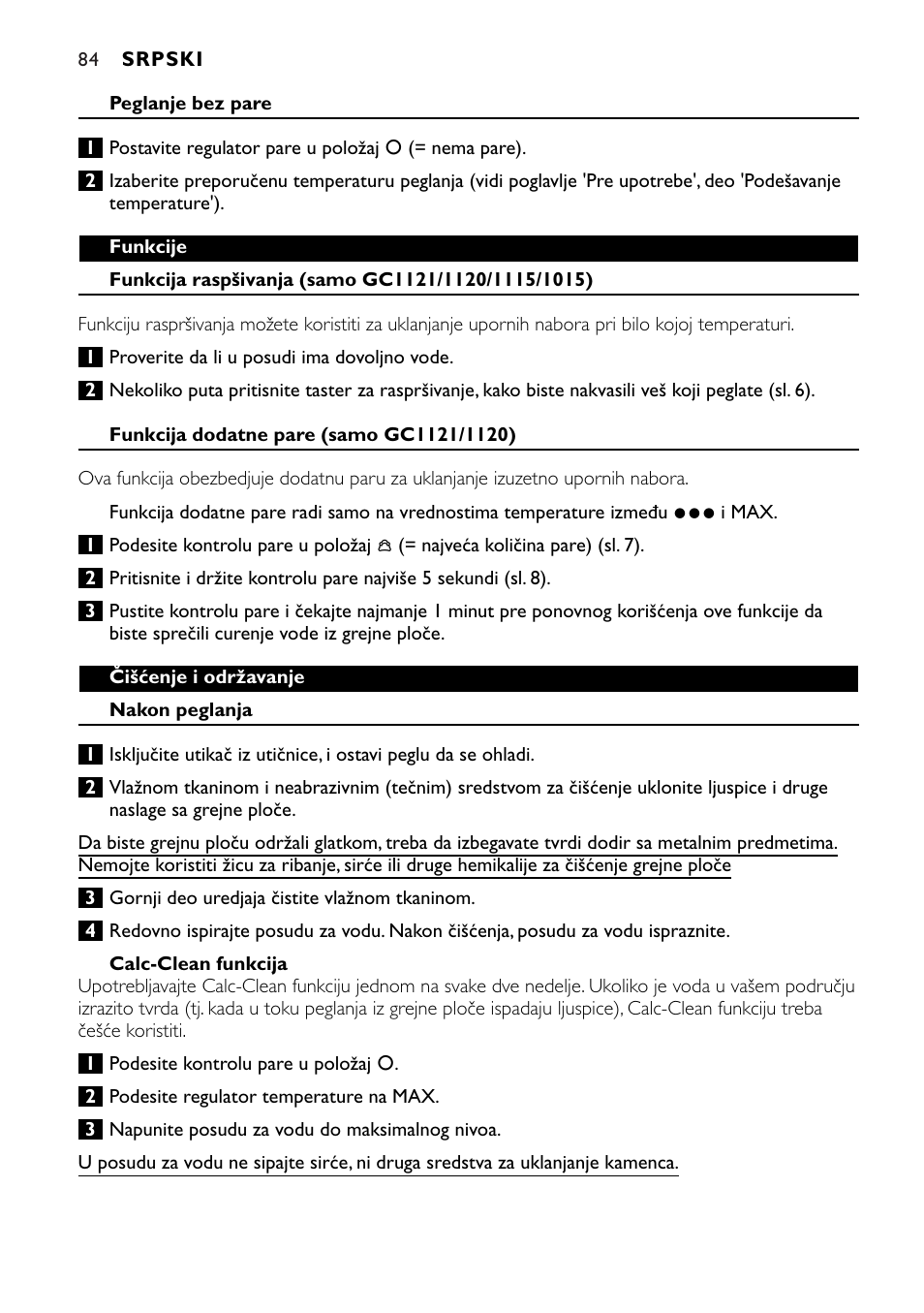 Philips GC1010 User Manual | Page 84 / 92