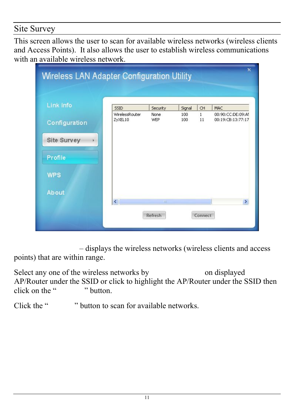 Site survey | Encore electronic ENLWI-NX2 User Manual | Page 15 / 22