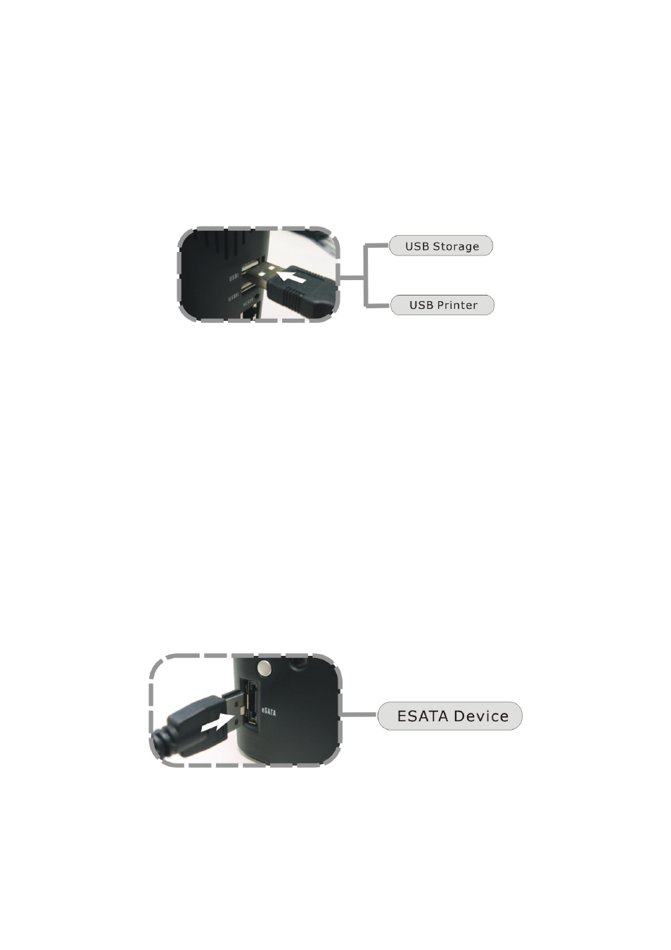 Connect this device to your usb devices, Connect your esata device to this product | Encore electronic ENNHD-1GS User Manual | Page 13 / 64