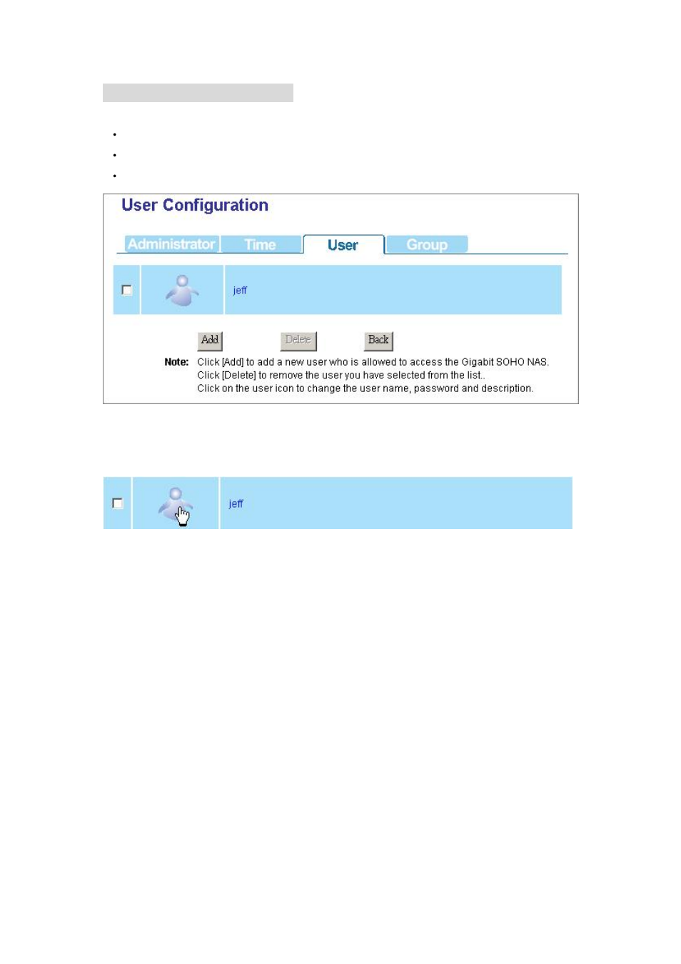 User- user configuration, To configure a user | Encore electronic ENNHD-1GS User Manual | Page 39 / 64