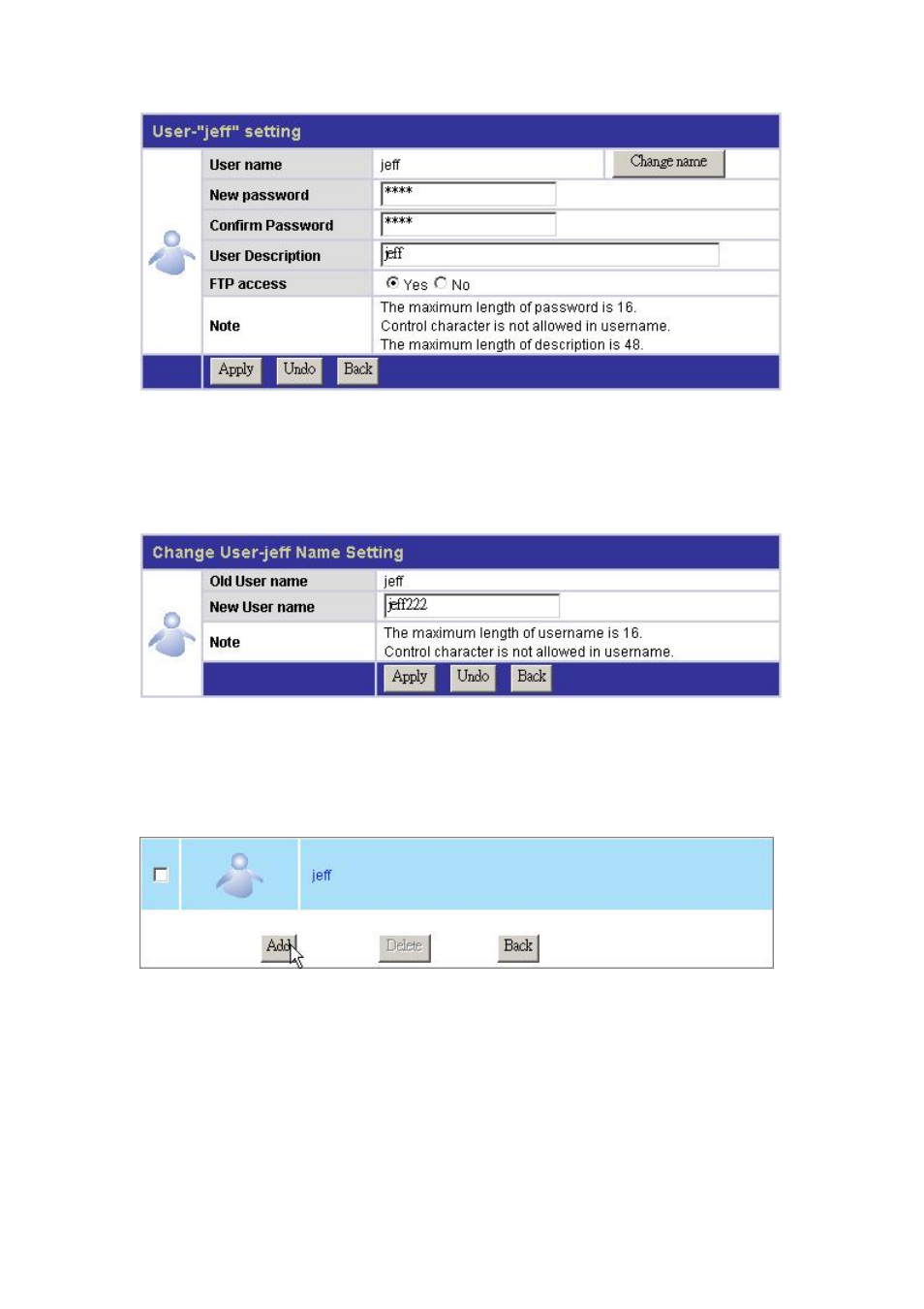 To add a new user | Encore electronic ENNHD-1GS User Manual | Page 40 / 64