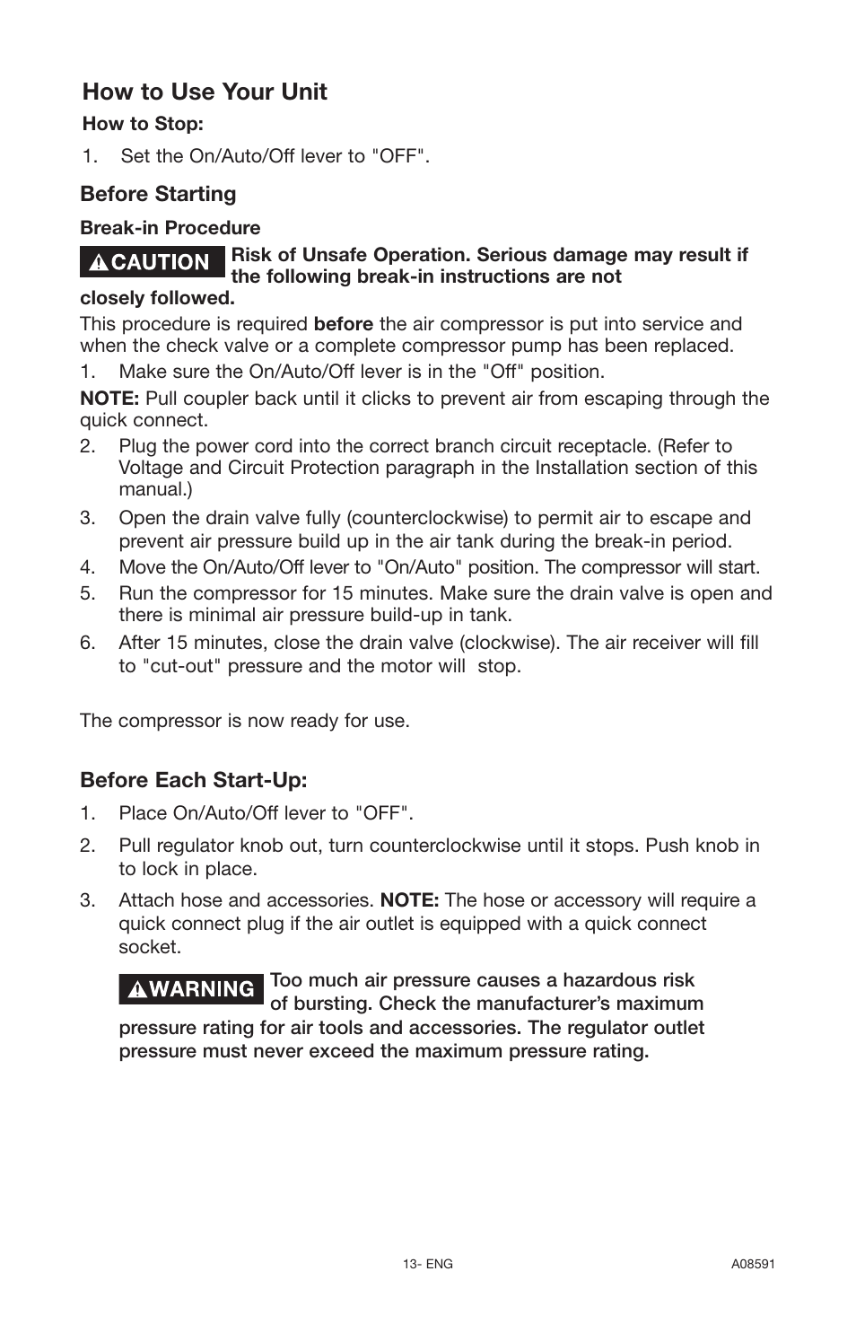 How to use your unit | Encore electronic (66-501-1) User Manual | Page 13 / 24