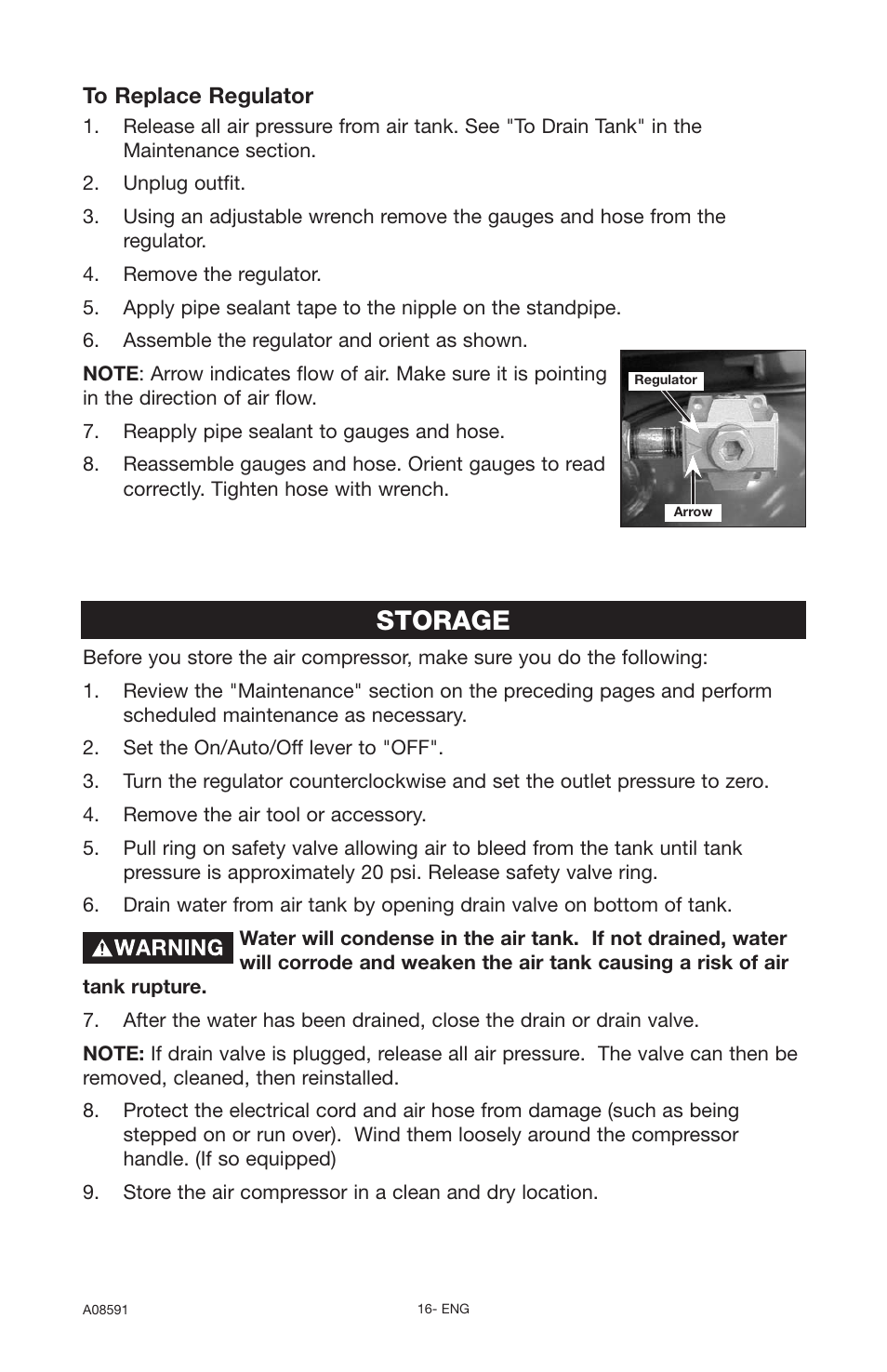 Storage | Encore electronic (66-501-1) User Manual | Page 16 / 24