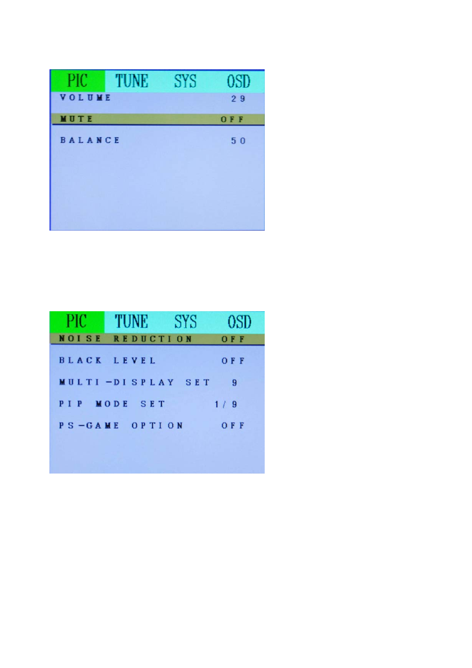 Sound, Advanced setting | Encore electronic ENXTV-X2 User Manual | Page 13 / 16