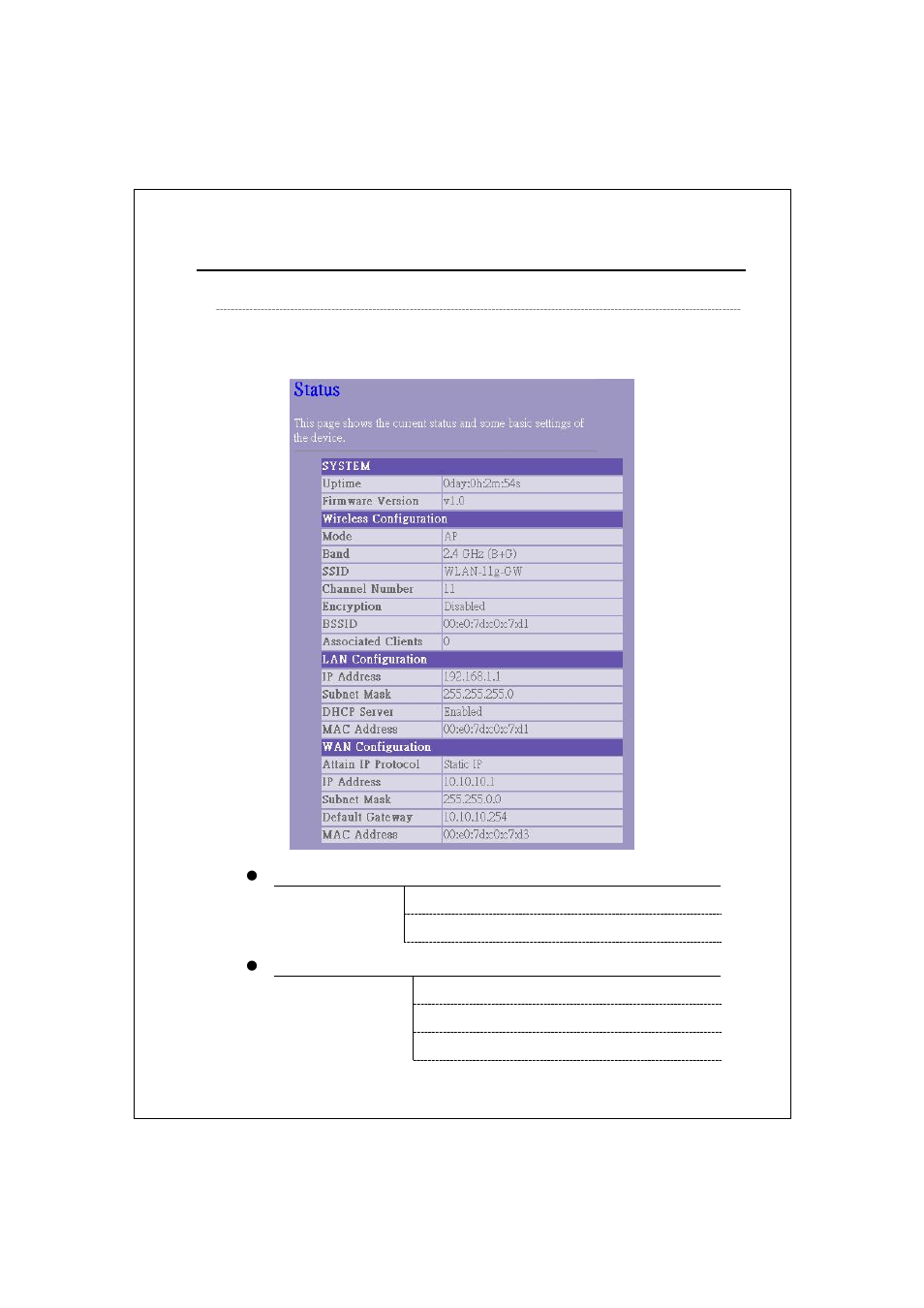 Management, Status | Encore electronic ENHWI-G2 User Manual | Page 42 / 51