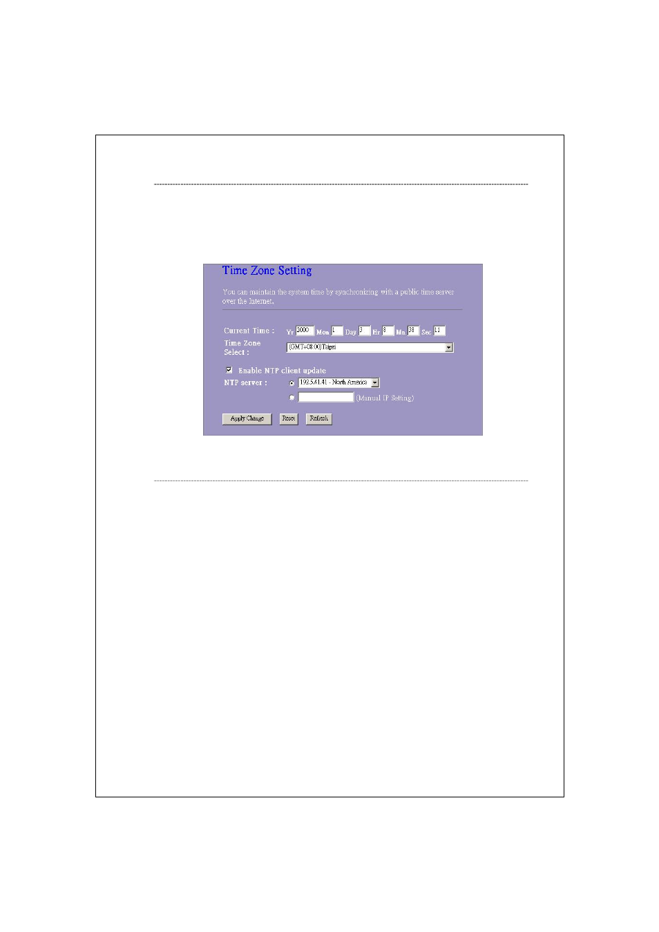 Time zone setting, System log | Encore electronic ENHWI-G2 User Manual | Page 45 / 51