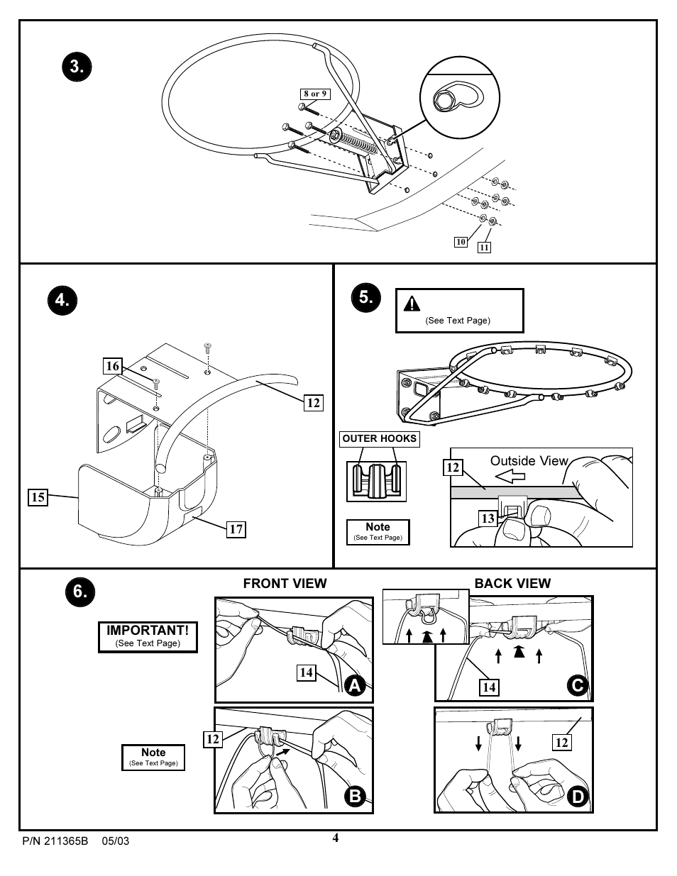 Warning, Ab c d | Huffy GOGEAR SA2821 User Manual | Page 4 / 4