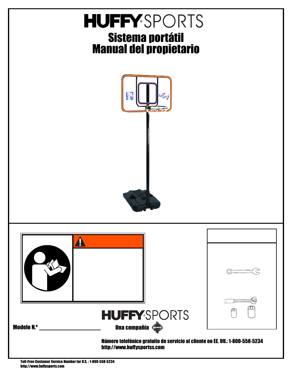 Sistema portátil manual del propietario, Advertencia, Español | Huffy N1-506 User Manual | Page 19 / 33