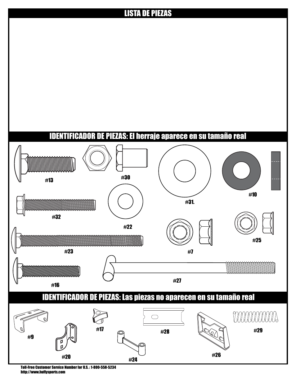 Lista de piezas | Huffy N1-506 User Manual | Page 21 / 33