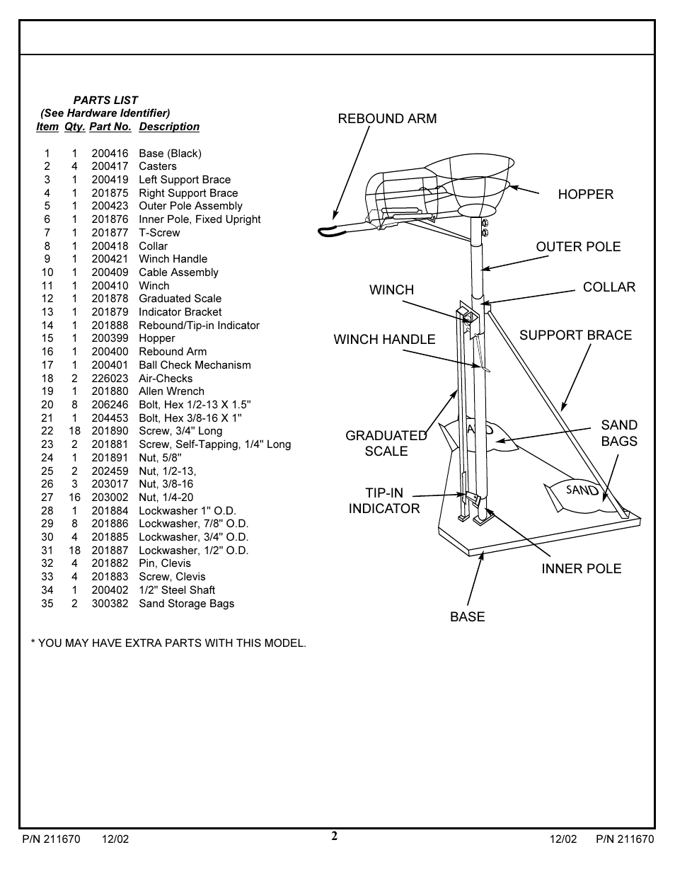 Mccall's rebounder | Huffy 1051 User Manual | Page 2 / 13