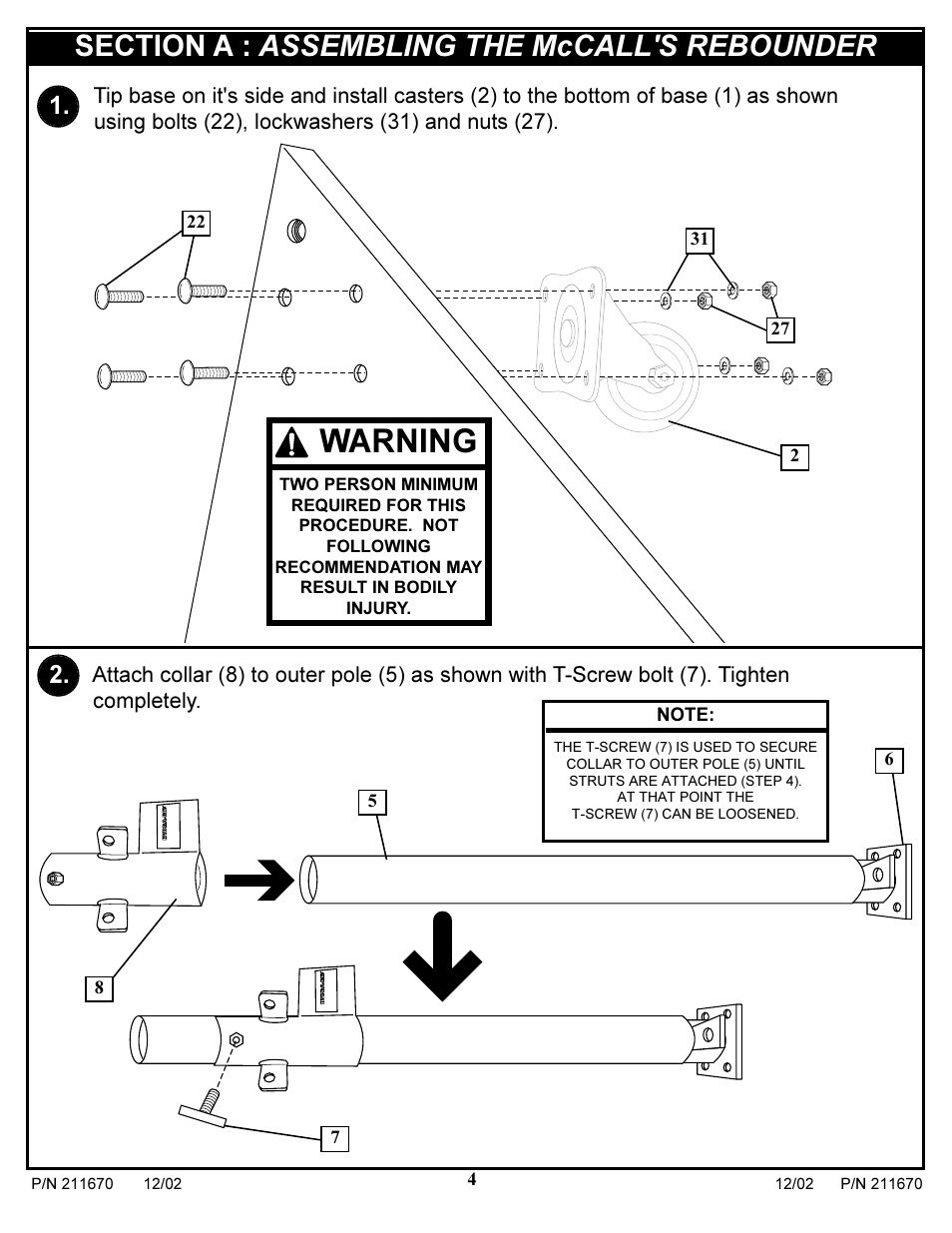Warning | Huffy 1051 User Manual | Page 4 / 13