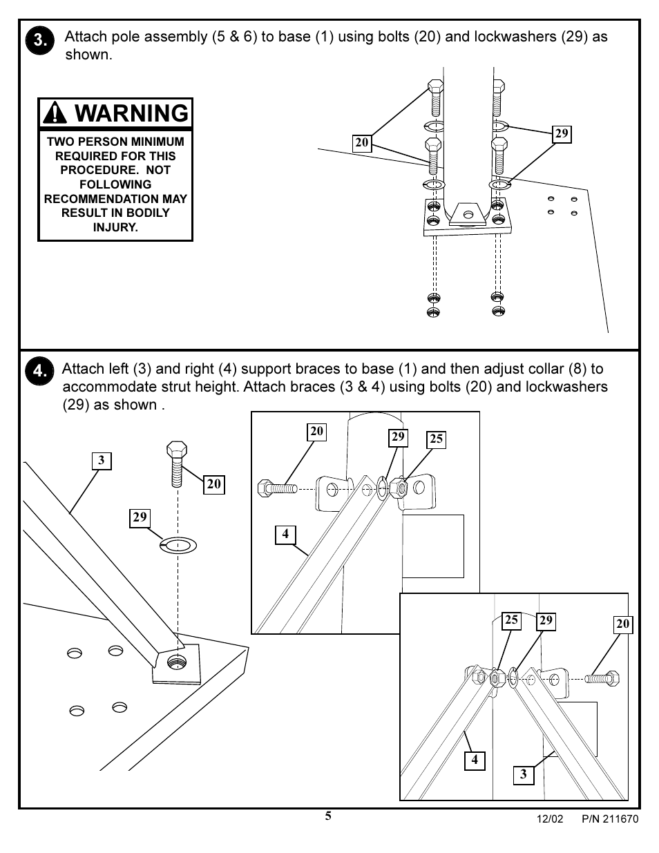 Warning | Huffy 1051 User Manual | Page 5 / 13