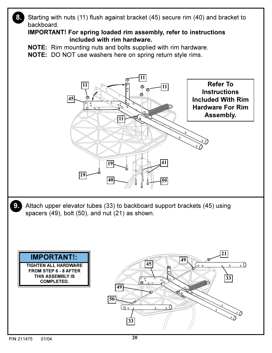 Important | Huffy DC177 User Manual | Page 20 / 28