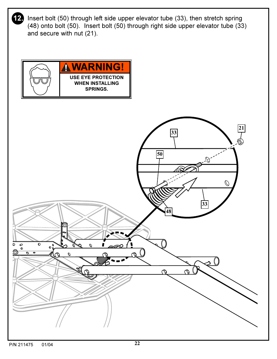 Warning | Huffy DC177 User Manual | Page 22 / 28