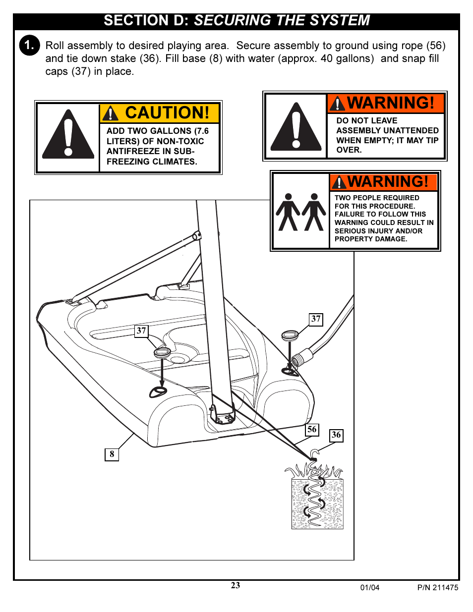 Caution, Warning | Huffy DC177 User Manual | Page 23 / 28