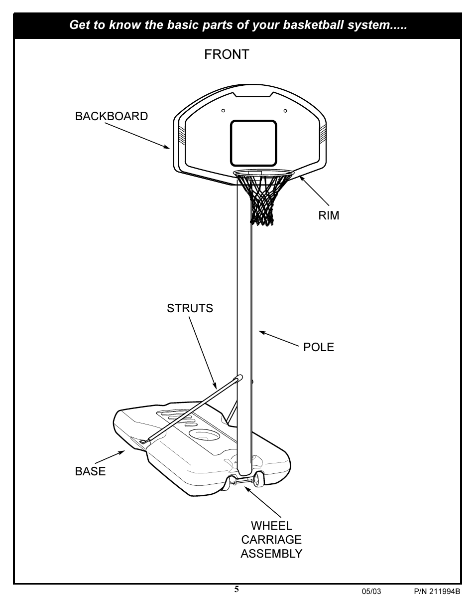 Front | Huffy MQX-2150 User Manual | Page 5 / 18