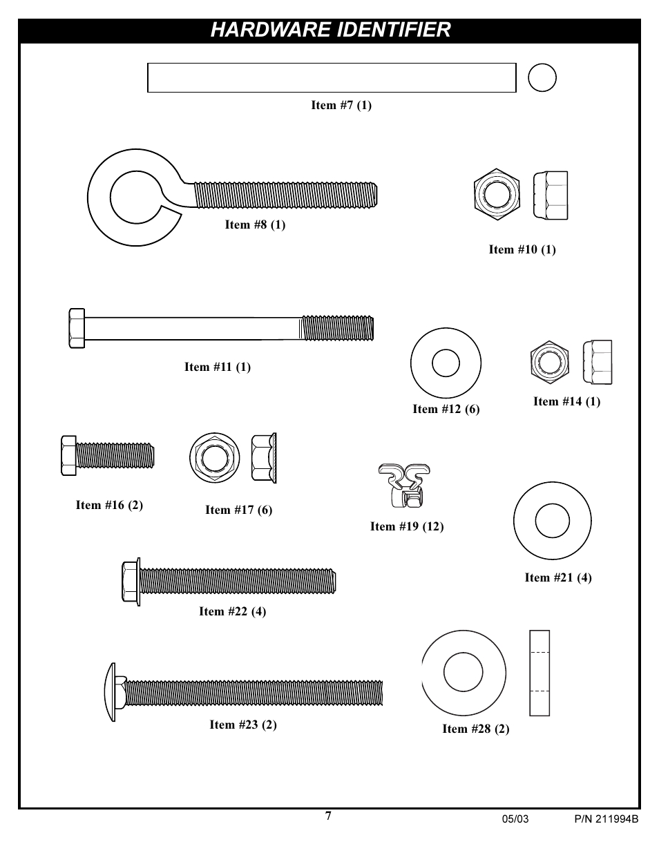 Hardware identifier | Huffy MQX-2150 User Manual | Page 7 / 18