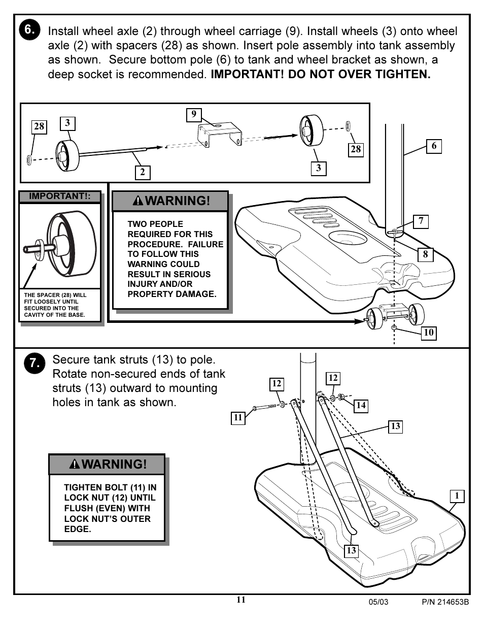 Warning | Huffy 1310 User Manual | Page 11 / 24