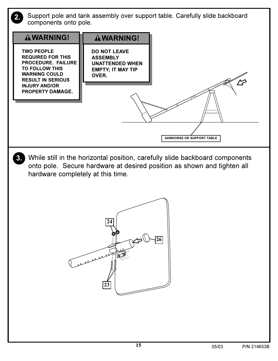 Warning | Huffy 1310 User Manual | Page 15 / 24