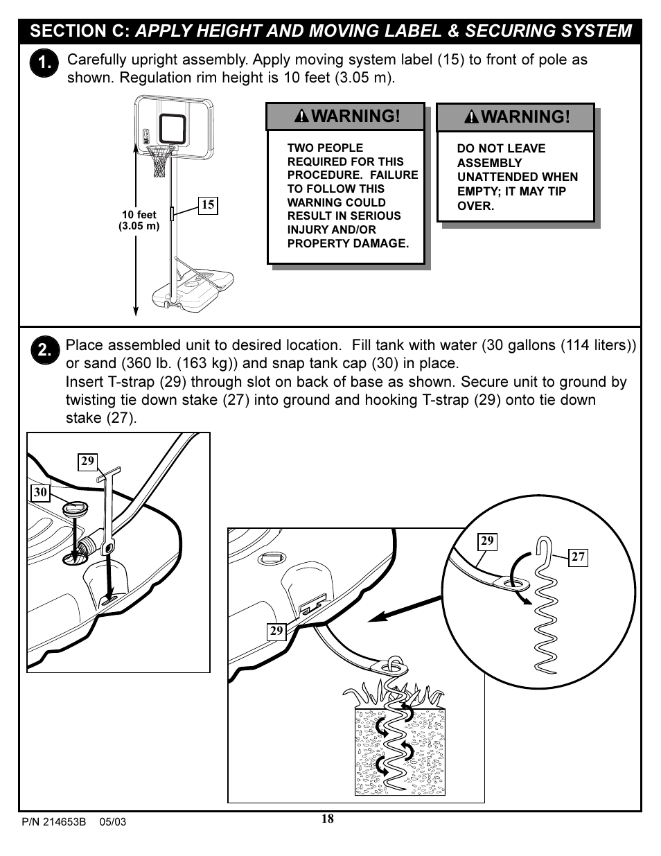 Warning, Warning! 2 | Huffy 1310 User Manual | Page 18 / 24