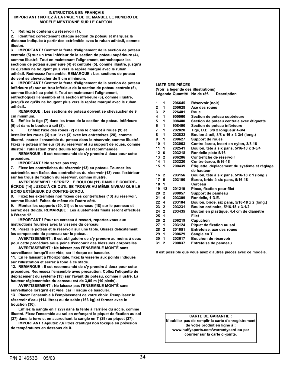 Huffy 1310 User Manual | Page 24 / 24
