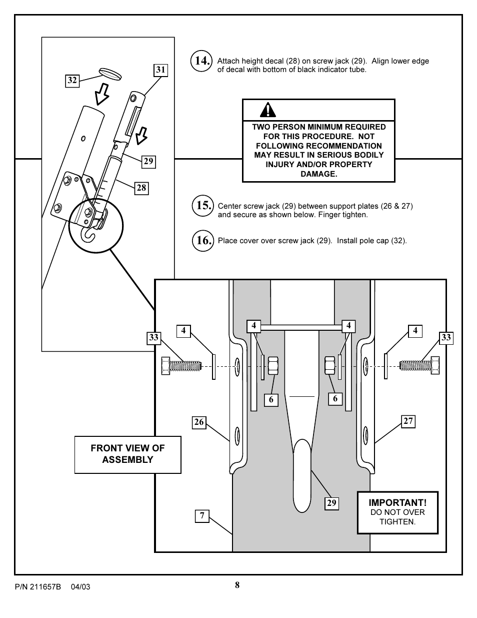 Warning | Huffy RC3200 User Manual | Page 8 / 16