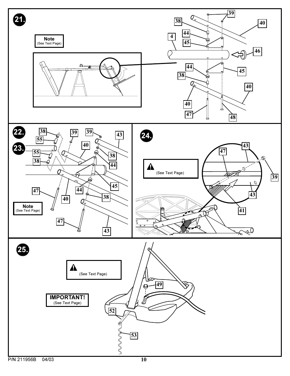 Warning | Huffy 104/03P/N211956B User Manual | Page 10 / 13