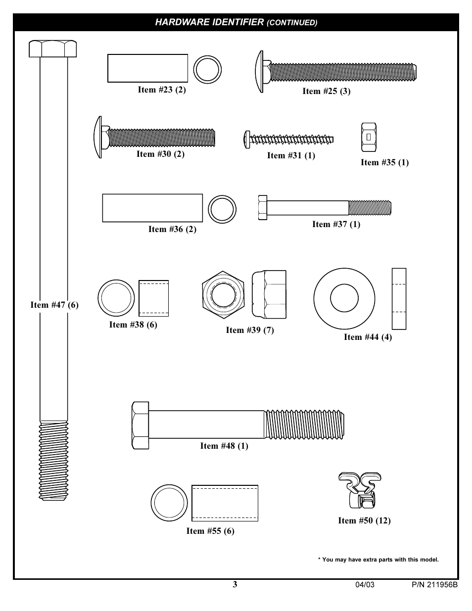 Huffy 104/03P/N211956B User Manual | Page 3 / 13