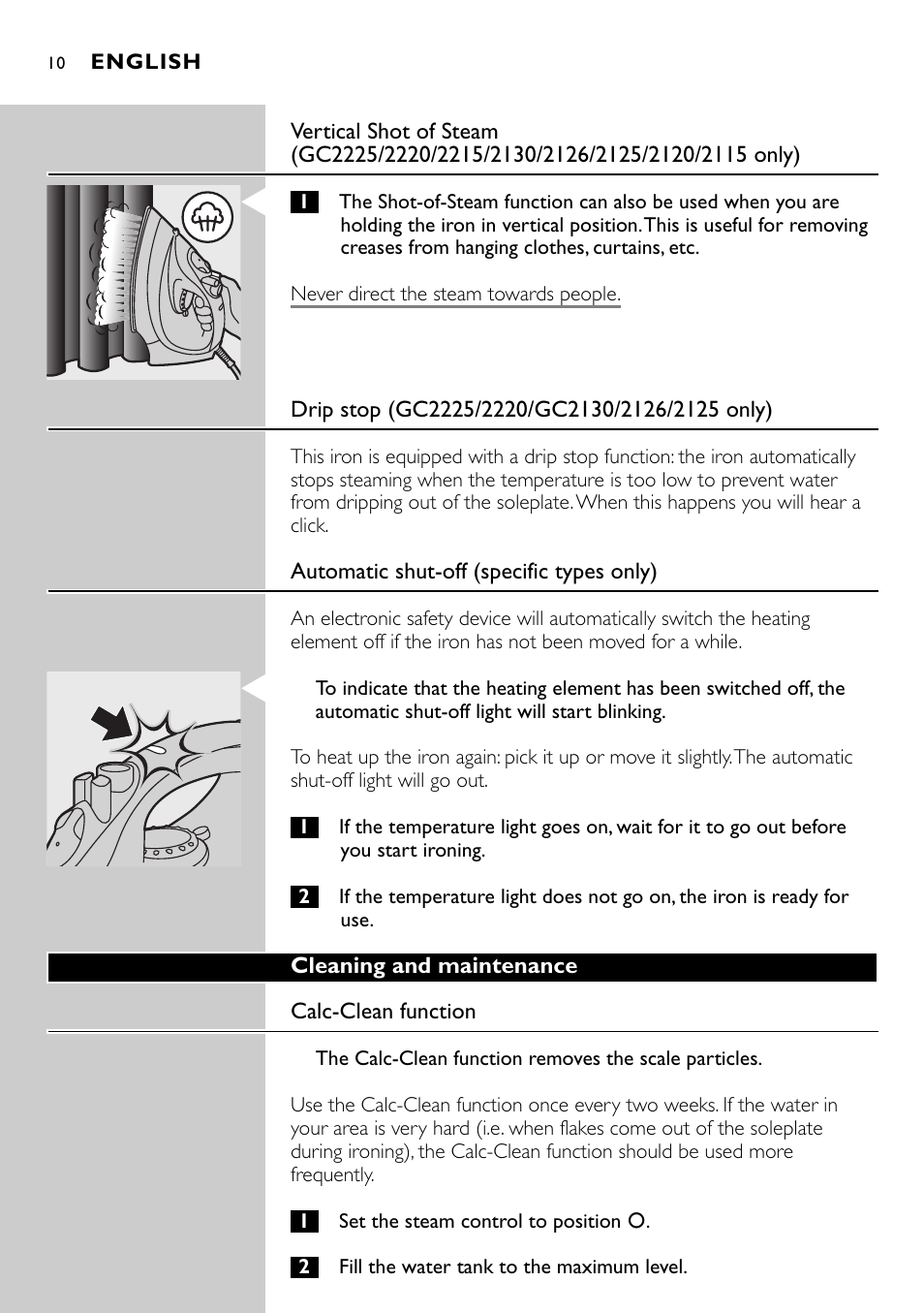 Philips GC2105 User Manual | Page 10 / 154