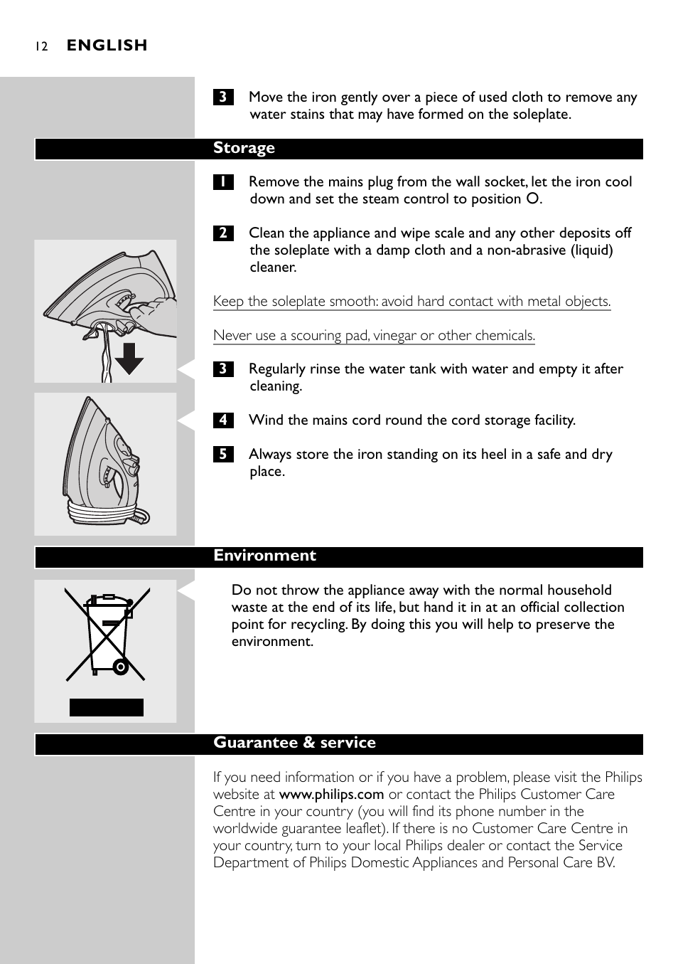 Philips GC2105 User Manual | Page 12 / 154