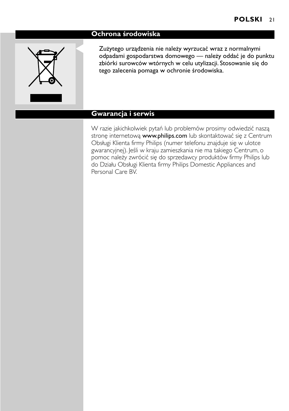Philips GC2105 User Manual | Page 21 / 154