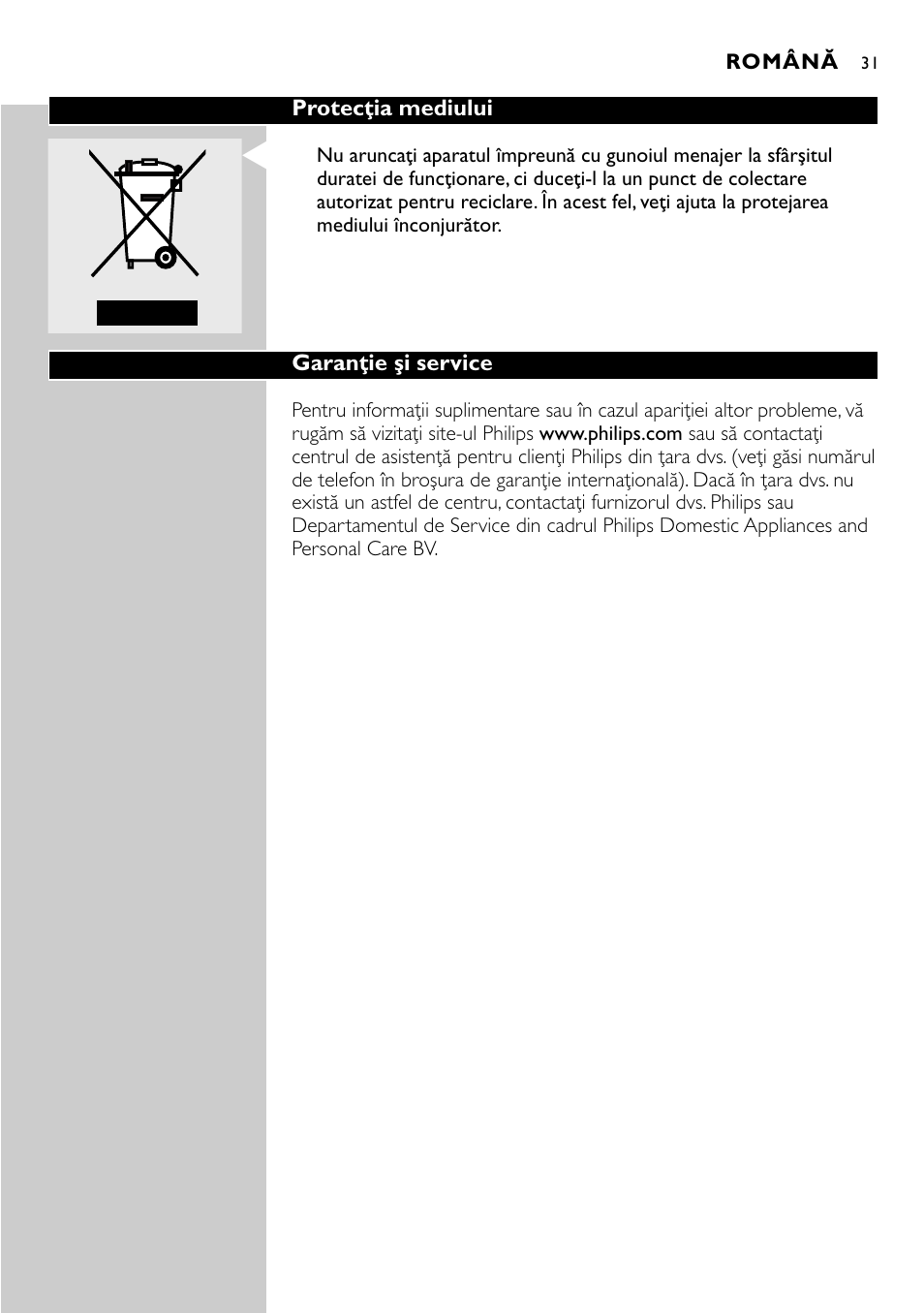 Philips GC2105 User Manual | Page 31 / 154