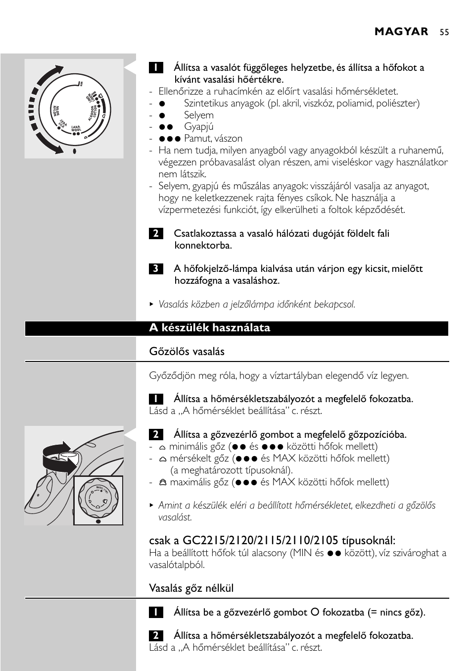 Philips GC2105 User Manual | Page 55 / 154