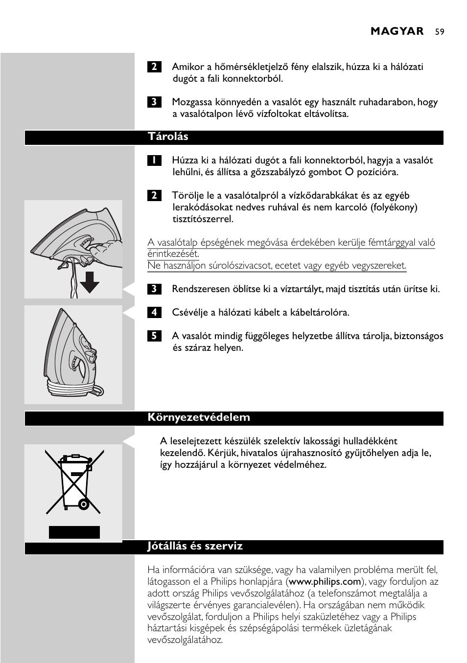 Philips GC2105 User Manual | Page 59 / 154