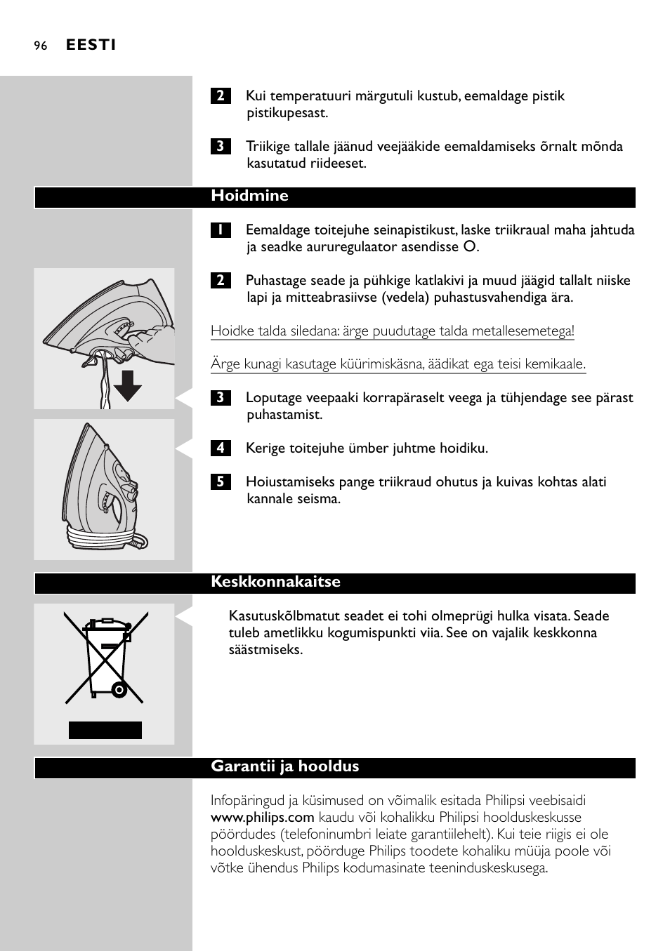 Philips GC2105 User Manual | Page 96 / 154