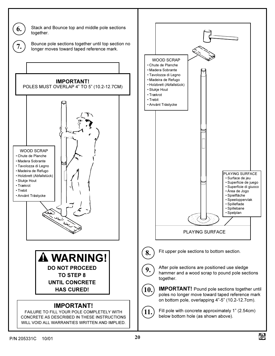 Warning, Important | Huffy SKM 1030 User Manual | Page 20 / 35