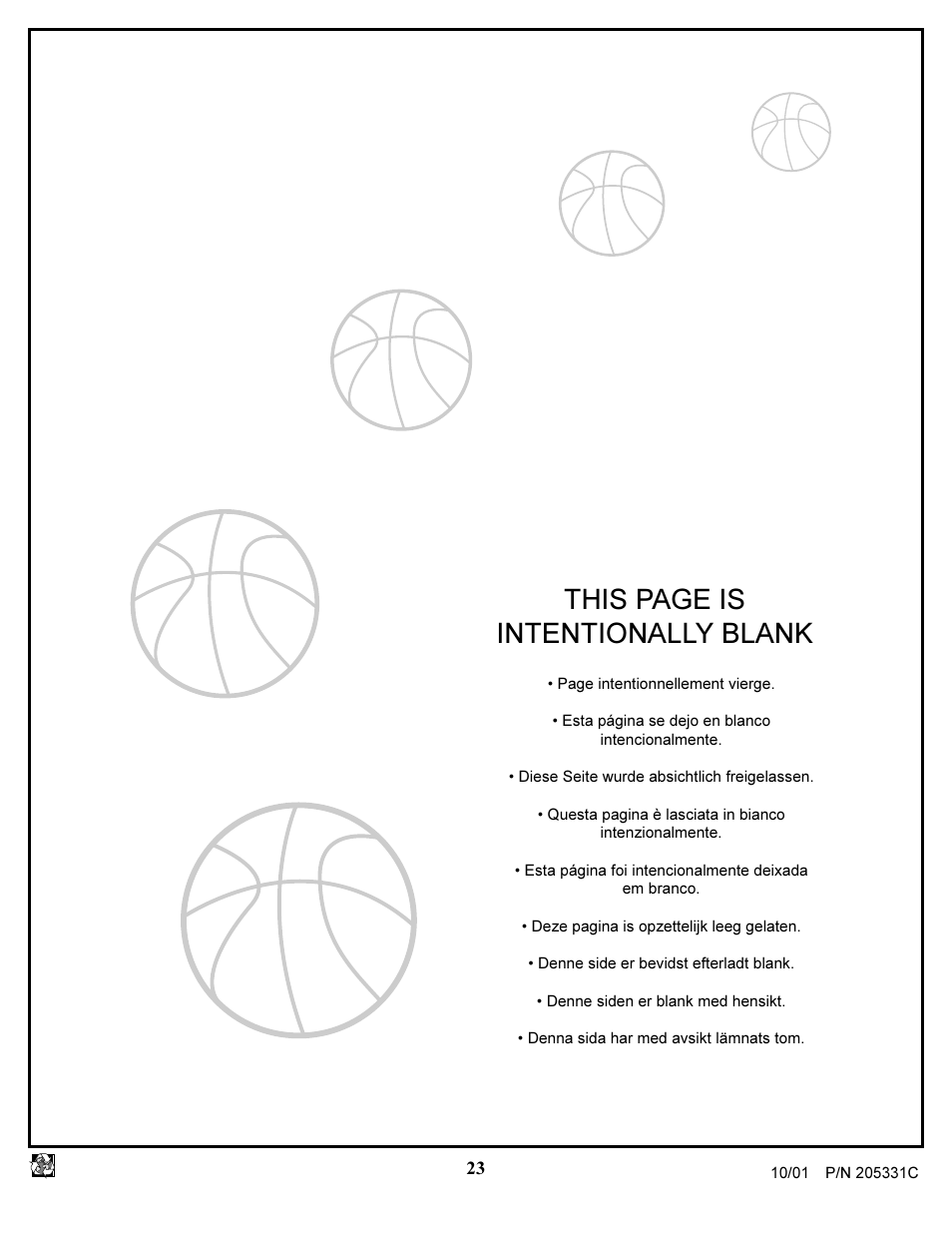 This page is intentionally blank | Huffy SKM 1030 User Manual | Page 23 / 35