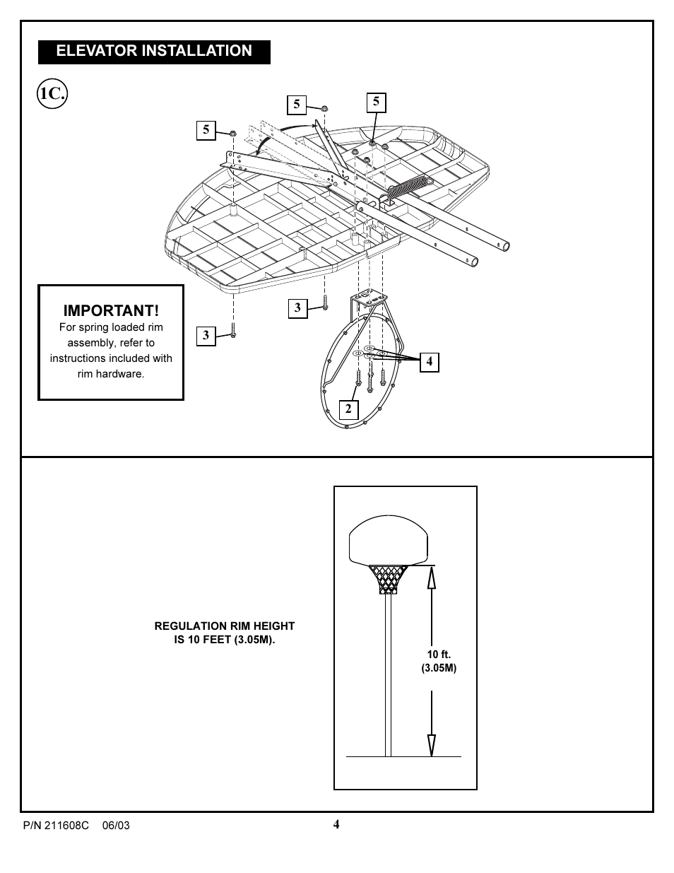 Elevator installation, Important | Huffy 32PFL3403D User Manual | Page 4 / 6