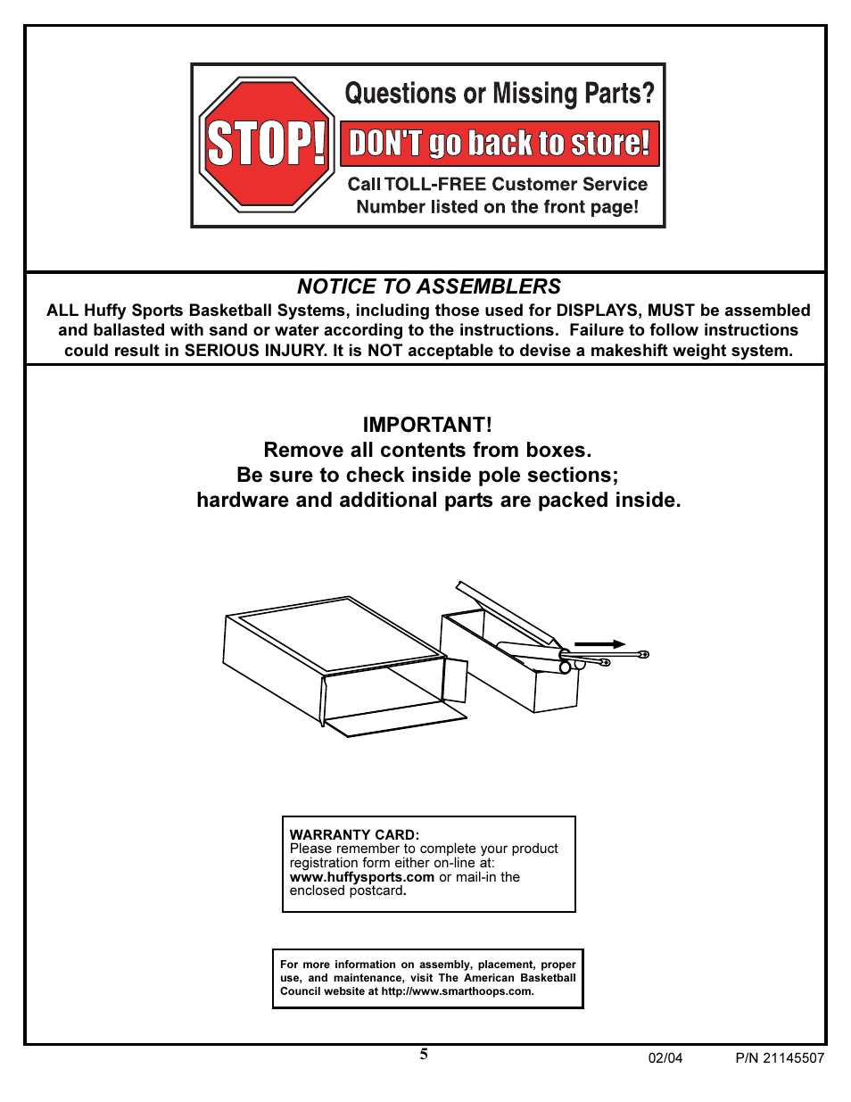 Huffy Sports Basketball Systems User Manual | Page 5 / 28