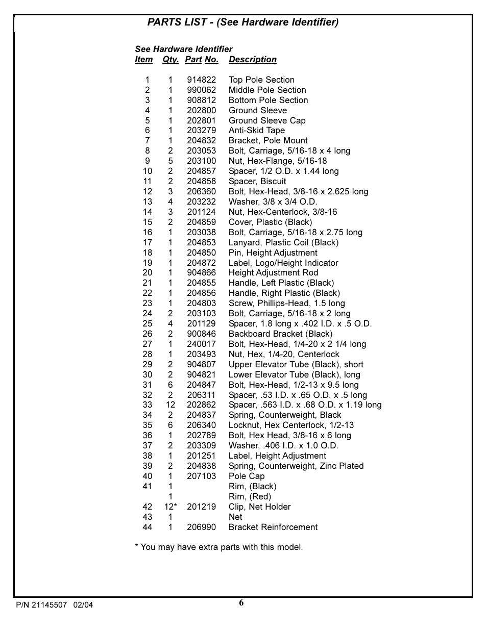 Huffy Sports Basketball Systems User Manual | Page 6 / 28