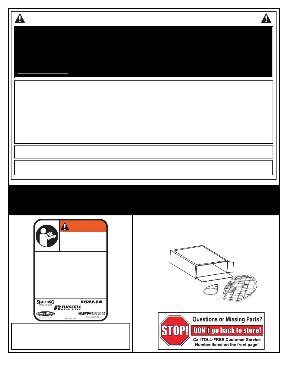 Safety instructions, Warning, Notice to assemblers | Huffy D 50053 User Manual | Page 2 / 17