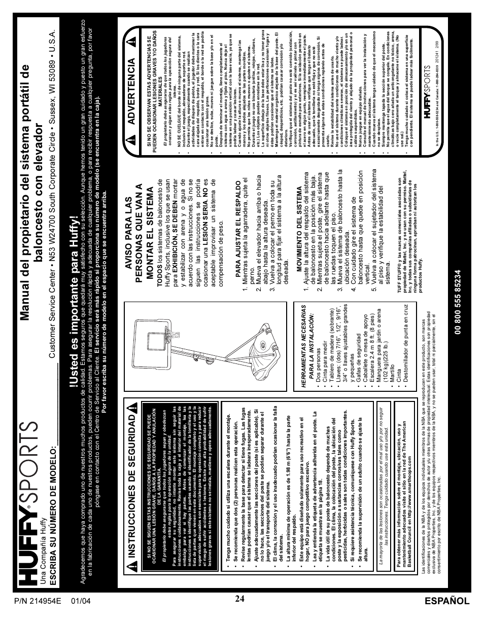 Usted es import ante p ara huffy, Advertencia, Español | Instrucciones de seguridad, Escriba su número de modelo, Una compañía huffy | Huffy ATVUSB05 User Manual | Page 24 / 31